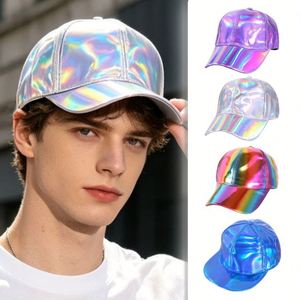 Wholesale New-style <b>Summer</b> Outdoor Fashion Gradient Sun Laser-PVC Reflective Baseball <b>Cap</b> Hats - Product Image 1