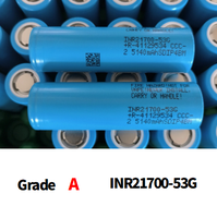 Batterie cylindrique lithium-ion haute capacité 53G 5000mAh 21700 pour vélos électriques 10A 3C 4.2V 50E/50G/50S - Stock UE Livraison rapide