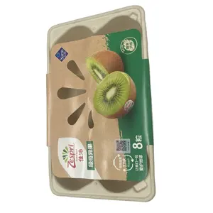 Boîte de pulpe recyclée écologique emballage de pulpe cadeau emballage de pulpe moulé de fruit orange kiwi écologique plateau en papier emballage alimentaire