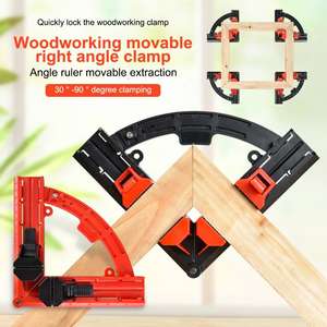 <span class=keywords><strong>Pince</strong></span> d'angle réglable pour le travail du bois avec mesure multi-angles de 30 <span class=keywords><strong>à</strong></span> 90 degrés pour un assemblage précis des cadres - Product Image 3