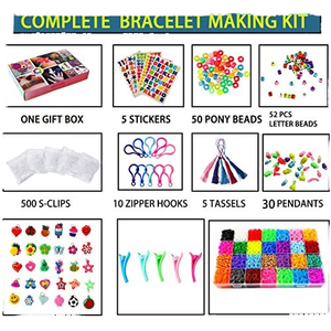 ชุดเครื่องทอสายยางรุ้ง 11000 เส้น ขายดีจากโรงงาน ของเล่นพัฒนาสมองแบบถักมือ ชุดเครื่องทอสายยาง DIY - Product Image 2