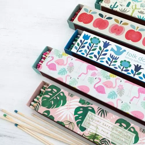 Allumettes de sécurité pour cheminée personnalisable blanc rouge <span class=keywords><strong>bleu</strong></span> allumettes papier en bois carton matériel Long bâton noir impression - Product Image 3