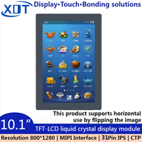 Écran LCD TFT 10,1 pouces avec rétroéclairage LED, résolution 800x1280, MIPI 31 broches, tactile CTP pour tablette médicale -20~70 en service