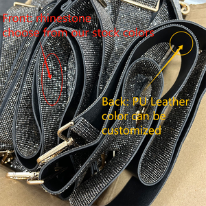 REWIN Sac à main de luxe <span class=keywords><strong>en</strong></span> diamant étincelant, ceinture d'épaule de remplacement, bandoulière réglable personnalisée, sangle de sac <span class=keywords><strong>en</strong></span> strass pour femmes, sacs à main - Product Image 2