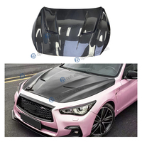 Capot moteur en fibre de carbone forgé en nid d'abeille 3K style MBJ personnalisé en gros pour Infiniti Q50 Q50L 2015-2020 – Amélioration
