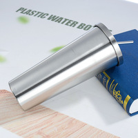 Gobelet isotherme personnalisé en acier inoxydable de 12 oz et 20 oz, blanc brillant, pour sublimation, droit