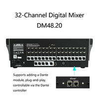 Console de mixage audio numérique professionnelle 32 canaux DM16.6 en métal avec contrôleur DJ Bluetooth