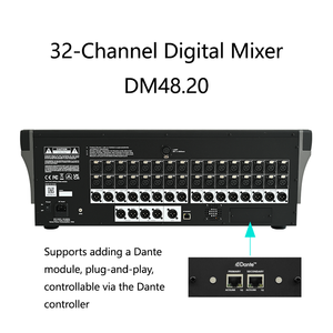 Consola Mezcladora de Audio Profesional Digital de 32 Canales DM16.6 de Metal con Controlador de DJ Bluetooth - Product Image 1