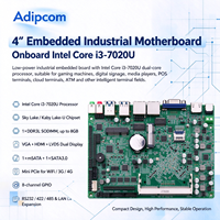 Intel Core I3-7020U Triple Display Dual Gigabit LAN COM RS485 MSATA Mini PCIe Industrial Mainboard untuk Terminal Cerdas