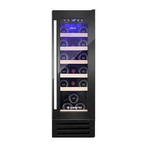 Vinopro OEM ODM 19 şişeler akıllı elektrikli Mini şarap soğutucu kabine soğutma ünitesi 58L şarap mahzeni buzdolabı