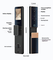 TYSH Acht Talen Video Slimme Deurvergrendeling Palm Biometrische Gezichtsherkenning WiFi 5000mAh Lithium Batterij CNC Slotenfabriek