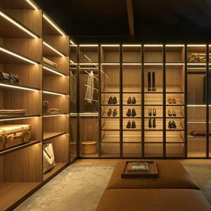 Moontree Custom Luxury Dormitorio Muebles De Madera Walk in Closet Armario Gabinete - Product Image 4