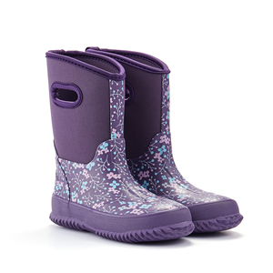 YLK300 all'ingrosso all'aperto metà polpaccio viola impermeabile in gomma di Neoprene stivali da <span class=keywords><strong>pioggia</strong></span> per bambini - Product Image 6