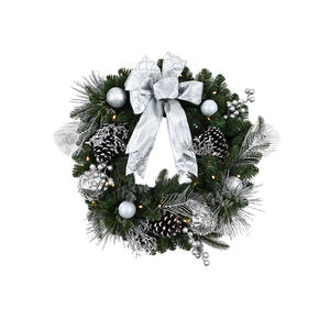 ขายส่งพวงหรีดคริสต์มาส PVC รูปทรงโคนสน สำหรับตกแต่งบ้าน - Product Image 1