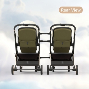 Siège et marchepied pliables en alliage d'aluminium pour poussette tandem double, pour enfants de 0 à 3 ans - Product Image 5