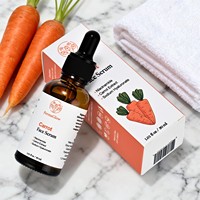 Sérum Visage Éclaircissant, Hydratant, Antioxydant et Lissant à l'Extrait de Carotte Fermentée, Niacinamide et Hyaluronate de Sodium pour une Peau Rayonnante