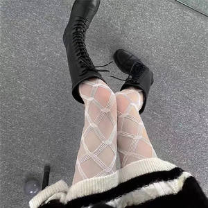 <span class=keywords><strong>Calze</strong></span> <span class=keywords><strong>calze</strong></span> di design calzettone <span class=keywords><strong>collant</strong></span> a rete a griglia nera a rete da donna in seta termica in velluto nudo - Product Image 5