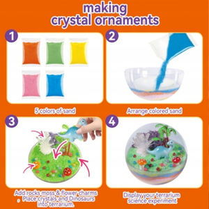 Kit de cultivo de cristal Dino de aventura temática para explorar la creatividad científica con colores personalizados y un dinosaurio divertido - Product Image 4