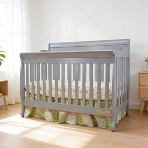 Cuna convertible moderna 3 en 1 de madera color miel para bebé, cama multiusos para dormitorio, hospital y escuela - Product Image 3