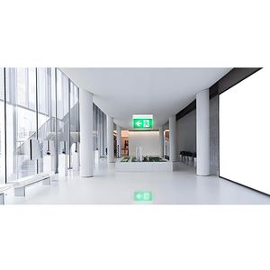 <span class=keywords><strong>Film</strong></span> indicateur remplaçable rétroéclairé Installation suspendue Ultra-fin Plastique LED Lumière LiFePO4 Signalisation de sortie de secours - Product Image 6