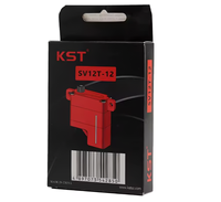 Moteur servo sans noyau en alliage d'aluminium trempé KST SV12T-12 super haute tension 12V 22kg 0,11sec pour planeurs et jets RC