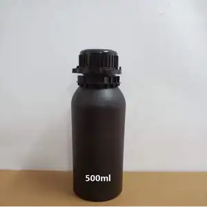 Botol minyak aluminium hitam emas Matte kosong 100ml 200ml 500ml 1000ml 5L Aroma minyak esensial kosmetik botol kimia aluminium