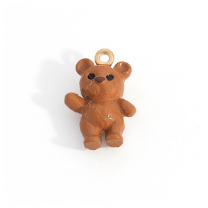 <b>Cute</b> Cartoon <b>Bear</b> Bread Coral Cake Bouquet Alloy DIY Necklace Accessories Mixed Shapes Middle Size - Product Image 2