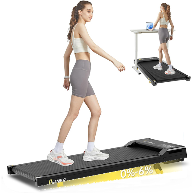 Distances Walking Pad Treadmill Remote Control Home Office Desk Fitness 6km Electric Running Machine