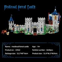 33924 6640 pièces Blocs de construction de château forestier médiéval Briques Modèle Jouets d'assemblage Cadeau MOC-132661