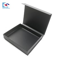 Caja de embalaje negra para Perfume, cierre magnético personalizado de alta calidad, joyería