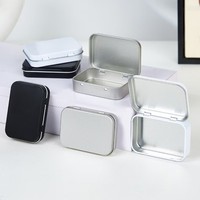 Mini boîte en fer blanc rectangulaire 95*60*20mm, impression personnalisée disponible, boîte de rangement en métal pour bonbons, cadeaux, échantillons