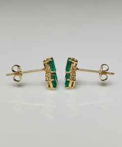 Pendientes de oro de 14 quilates certificados, los más vendidos, con gemas naturales/cultivadas en laboratorio/diamantes. - Product Image 3