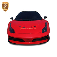 Capot avant en fibre de carbone noire style S pour Ferrari 458, capot moteur modifié, couvercle de capot