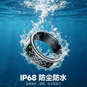 Bague connectée avec écran LED, suivi de la fréquence cardiaque, étanche IP68, contrôle via application Bluetooth, 3,2g SY01 - Product Image 4