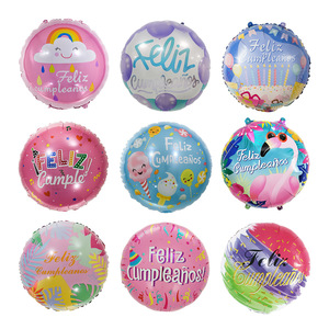 Ballons en aluminium en forme d'étoile ronde de <span class=keywords><strong>18</strong></span> pouces « Joyeux Anniversaire » <span class=keywords><strong>espagnol</strong></span>, vente en gros Nicro Factory, fournitures de fête pour décorations de fond - Product Image 3
