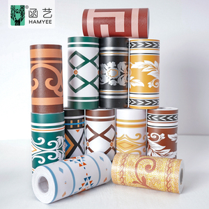 Bordo della <span class=keywords><strong>parete</strong></span> moderno carta da parati autoadesiva 3d bordo della carta da parati semplice bordo della carta da parati adesivo personalizzato in rotolo - Product Image 1