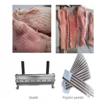 Éplucheuse industrielle automatique de peau de porc pour boulettes de viande avec moteur, capacité 105 kg, roulettes mobiles, facile à nettoyer
