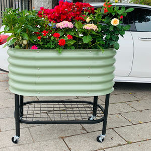 גבוהה מתגלגל aluאבץ מוגבה מיטה גינה עם גלגל שיניים - Product Image 6