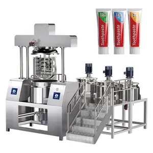 cosmetic cream toothpaste making machine vacuum emulsion homogenizer mixer