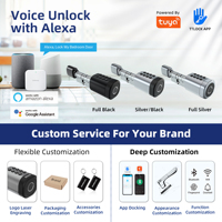 Liliwise Vingerafdruk Verstelbare Euro Cilinder Slot App Sleutel Ic Kaart Vingerafdruk Europese Smart Lock Voor Pen Slimme Deursloten