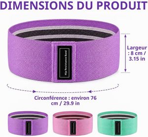 ชุดยางยืดออกกำลังกายแบบปรับได้ 3 ระดับ สำหรับขาและสะโพก - Product Image 5