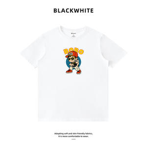 <strong>Mario</strong> <strong>Super</strong> 100% Cotton <strong>T</strong>-<strong>Shirt</strong> for Men Fashionable Short Sleeve Collar Combo with Woman Tee Top 180 Gram Fabric Weight - Product Image 2