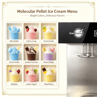 Machine à glace à particules moléculaires haute efficacité pour la formation rapide de granulés, idéale pour les stands alimentaires de festivals