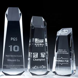 Troféus de cristal de golfe personalizado iceberg peak troféus oem e filme de gravação - Product Image 1