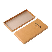 Caja de Regalo de Papel Kraft de Alta Gama Personalizada con Tapa y Base, Logotipo Impreso, Embalaje Rígido Ecológico con Forro de Esponja para Regalos de Joyería