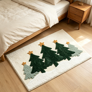 <span class=keywords><strong>Tapis</strong></span> moelleux en peluche lavable en machine, design arbre nordique, antidérapant, absorbant, pour chambre à coucher, <span class=keywords><strong>tapis</strong></span> tufté avec base en TPR - Product Image 1