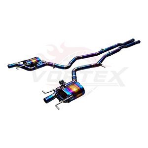 Vortex Blue Titanium Valved Catback <b>Exhaust</b> for Mercedes Benz W221 S400 S450 S500 with Dual Burnt Blue Tailpipes System - Product Image 3