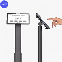 Terminal Softpos avec poteau kiosque de don terminal de don sans contact kiosque de libre-service face au terminal nfc pos machine nfc