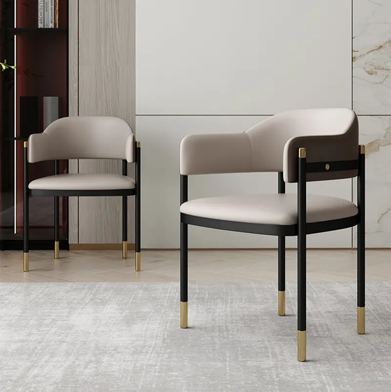 Дизайнерский современный бархатный итальянский роскошный бархатный кожаный обеденный стул в нордическом стиле