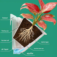 Kit de jardin vertical mural empilable 1m2 avec irrigation goutte-à-goutte automatique, pot de fleurs auto-arrosant pour décoration murale vivante